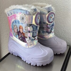 Disney Frozen Kids Boots - Lavender and Pink - with lights